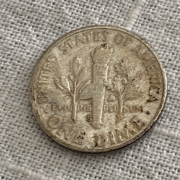 Vintage 1955S Roosevelt Old Wretched Dirty Dime - Picture 2 of 2